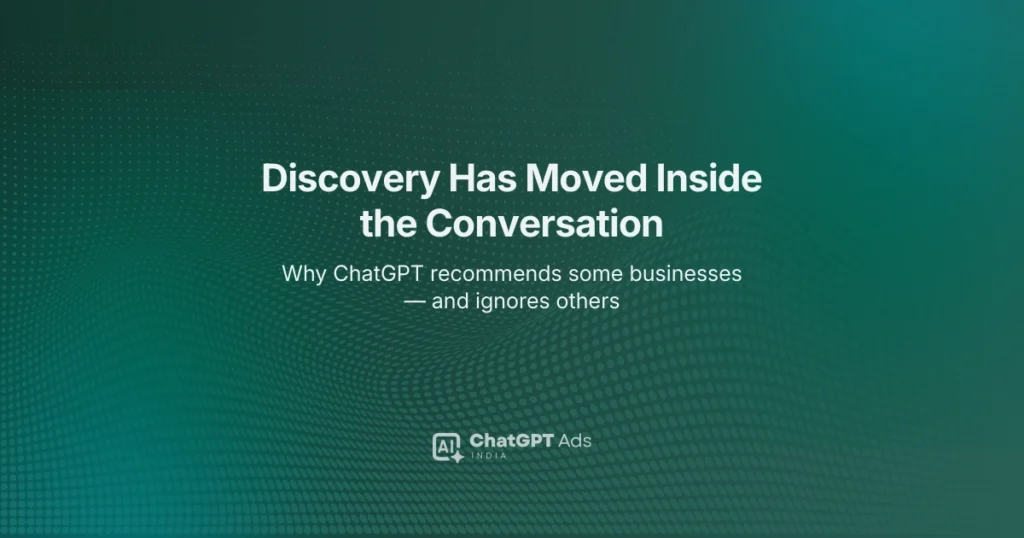 How businesses are discovered in ChatGPT — AI Discovery explained for Indian brands