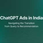 ChatGPT Ads India Strategy Note: Abstract decision flow showing AI recommendation logic.
