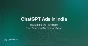 ChatGPT Ads India Strategy Note: Abstract decision flow showing AI recommendation logic.