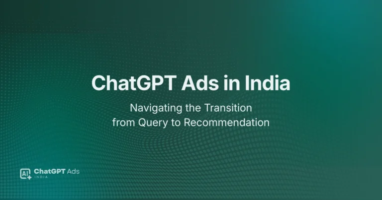 ChatGPT Ads India Strategy Note: Abstract decision flow showing AI recommendation logic.