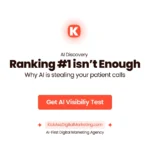 A comparison graphic showing a clinic ranking #1 in Google Search vs. being omitted from a ChatGPT medical recommendation.