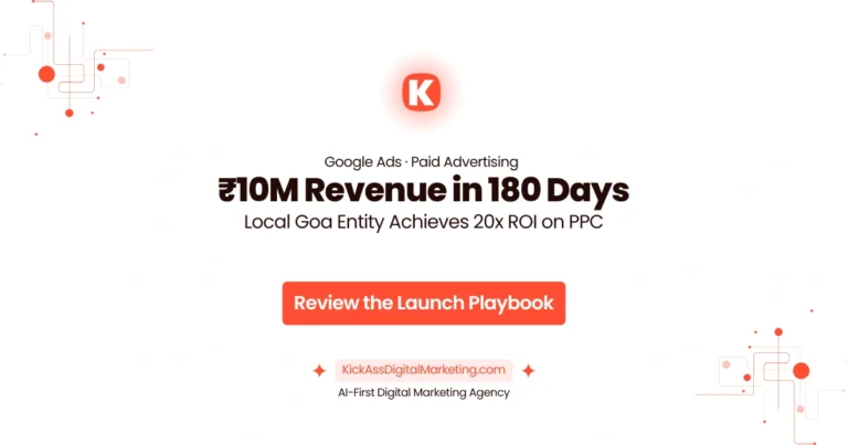 Limecar Goa case study: Scaling from 0 to ₹10M revenue in 180 days with a 20x ROI via Transactional Entity Marketing.